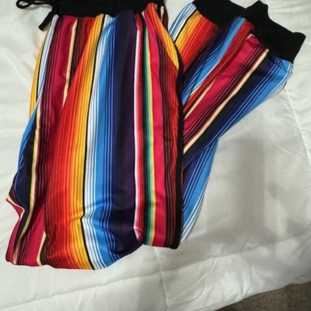 Jess Lea XL pants, muti color stripes